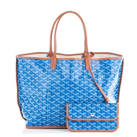 GOYARD Goyardine Reversible Pertuis PM Sky Blue